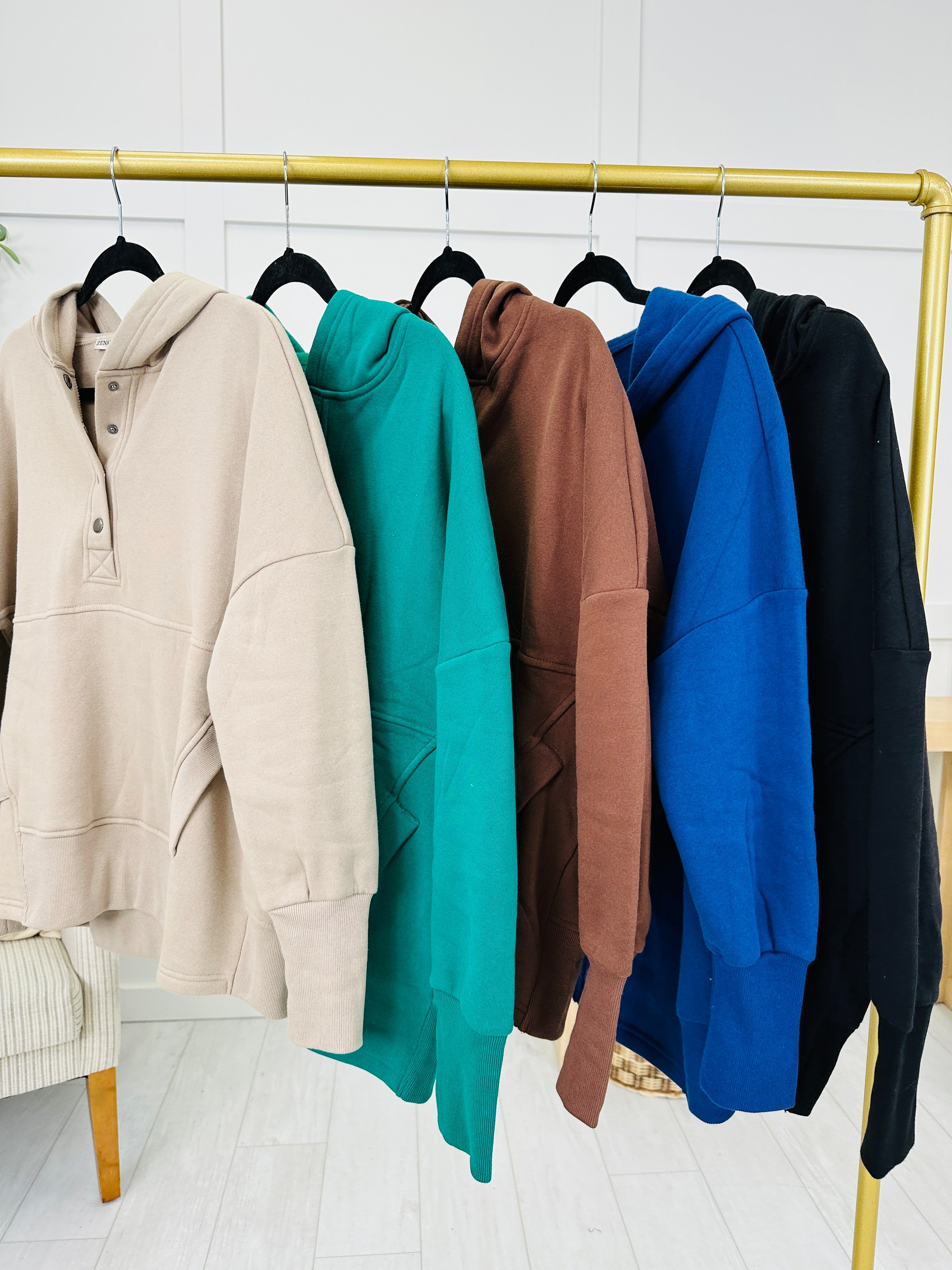 Buttoned In Comfort Pullover- Multiple Colors!