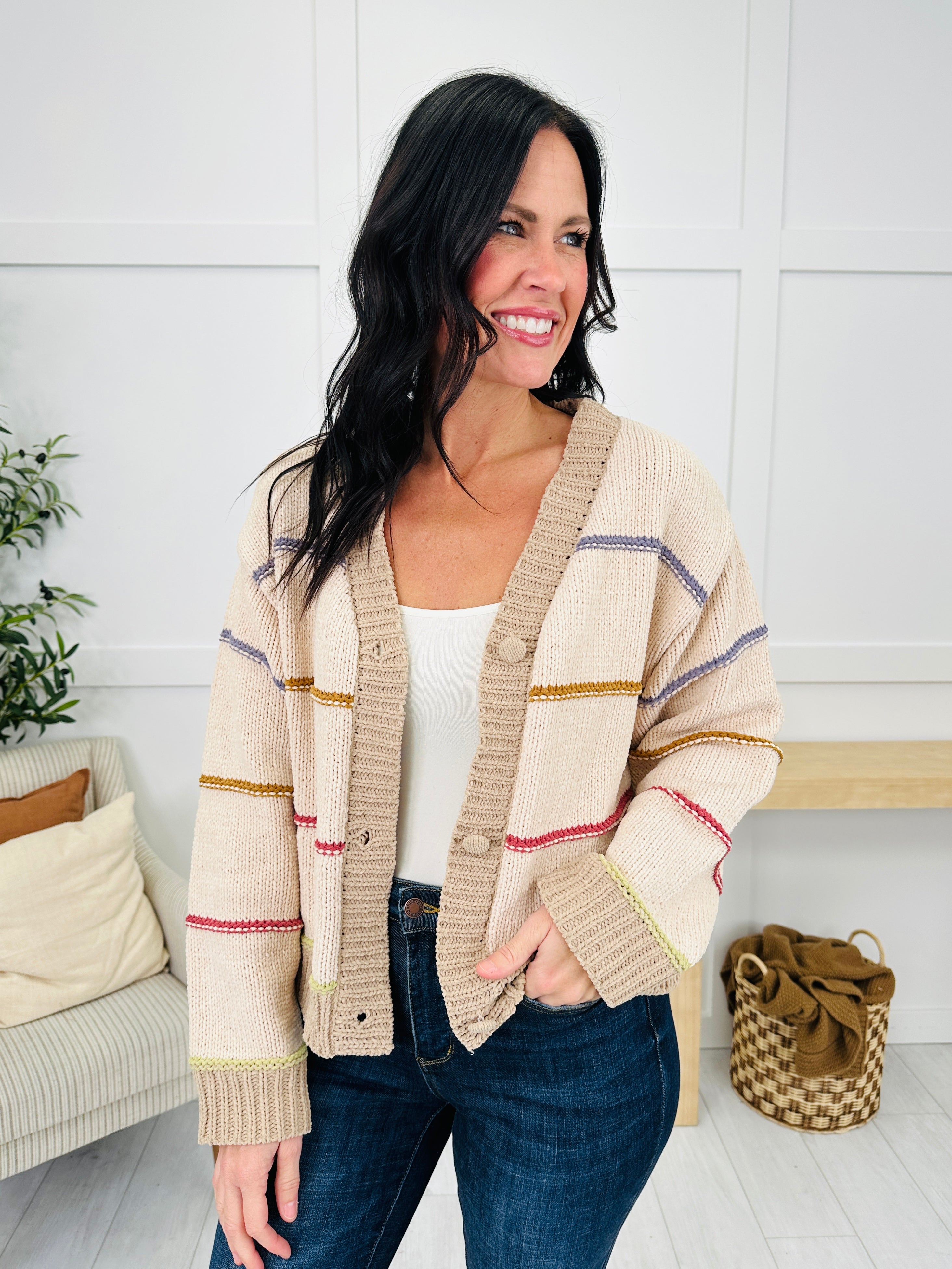 All Lined Up Cardigan