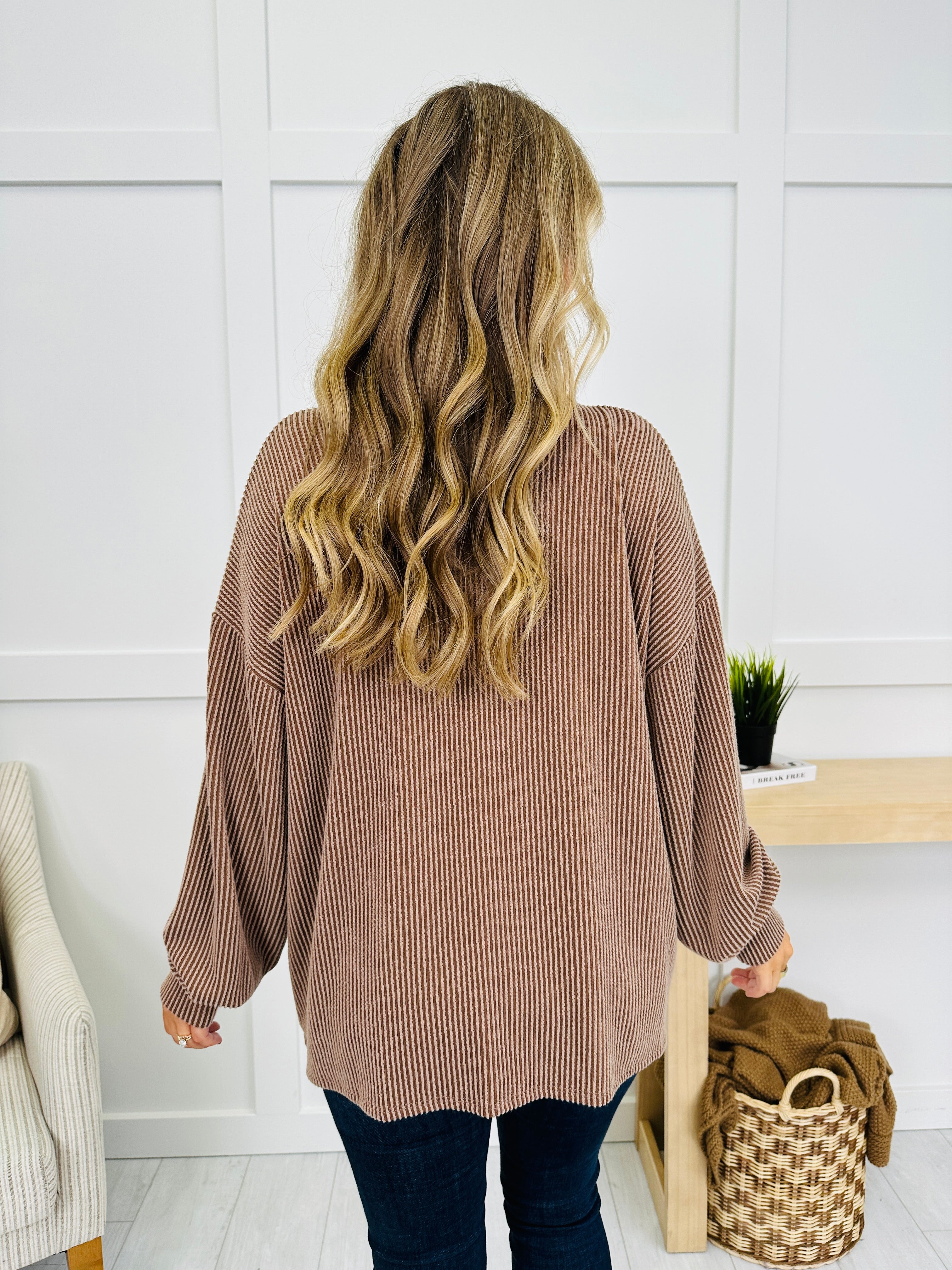 Between the Buttons Cardigan In Chestnut